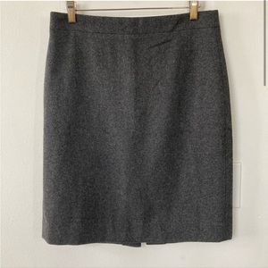 J. Crew Dark Gray Pencil Skirt Double-Serge Wool